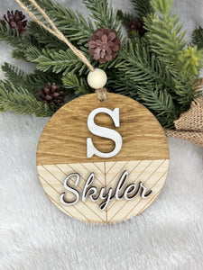 Shiplap Name Ornament / Stocking Tag