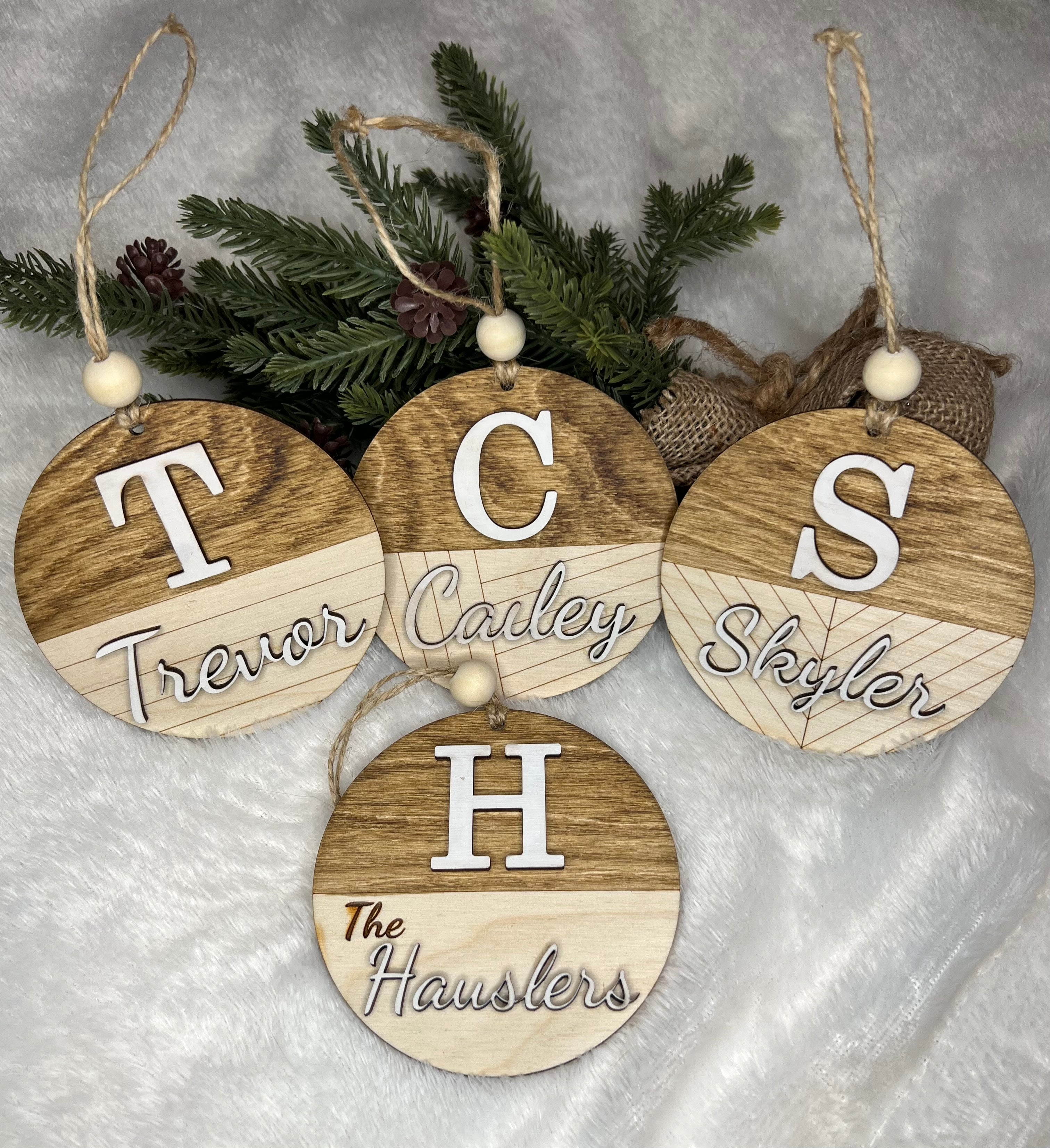 Shiplap Name Ornament / Stocking Tag