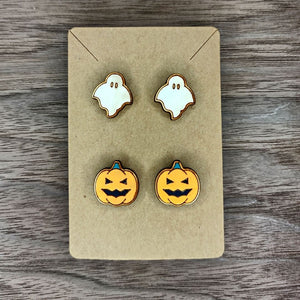 Haunted Jack-O-Lantern Stud Set