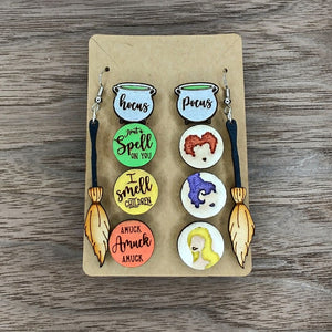 Hocus Pocus Inspired Earring Set